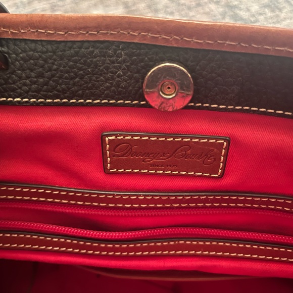 Dooney & Bourke Double Strap Tassel Bag Purse Pebble Grain - Picture 7 of 13